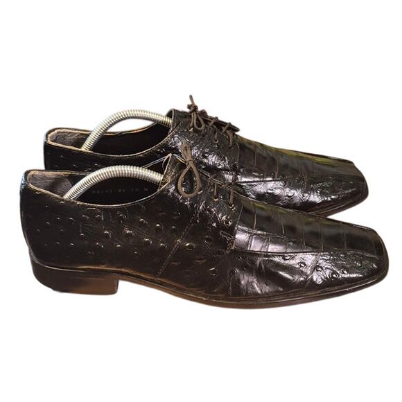 Stacy Adams Men\'s Oxfords Size 10 Ostrich Alligator Genuine Leather Black main image 5